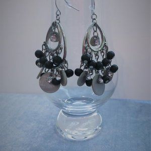 Silver Oval Hoop Earrings